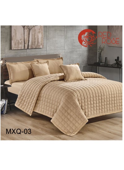 Buy Single Bed Comforter Set 4-Piece Compressed Mattress Microfiber Size 210x160 cm in Saudi Arabia