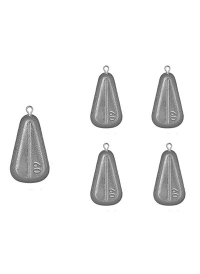 Buy 5-Piece Fishing Weights Sinkers No Roll Sinkers Lead Weights No Snag Flat Inline Sinkers for Catfishing Rigs(2oz(60g)) in UAE