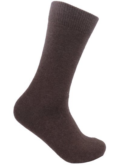 Buy Long winter wool socks brown high quality - Saudi made in Saudi Arabia