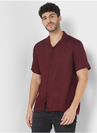 Buy Revere Collar Half Sleeve Shirt in Saudi Arabia