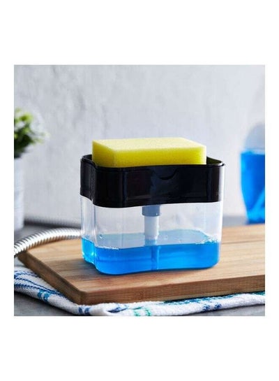 Buy Dish Soap Dispenser and Sponge Holder for Kitchen Sink Dishwashing Soap Dispenser Sponge Rack Shelf Soap Dispenser Pump in UAE