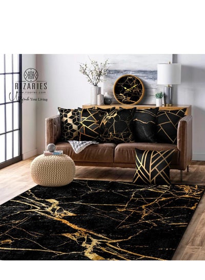 اشتري Black & Gold Throw Pillow Set of 6 في الامارات