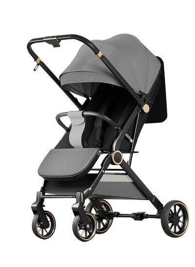 Buy Baby Stroller, Can Sit And Lie,Three Point Safety Belt Lightweight Stroller For Travel, With Handle And Pocket in Saudi Arabia