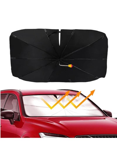 Buy ULHYC Car Windshield Sunshade, UPF50+ Upgraded Opening Design Foldable and Durable, 360° Bendable Car Protective Umbrella for Car Sun Protection in Saudi Arabia