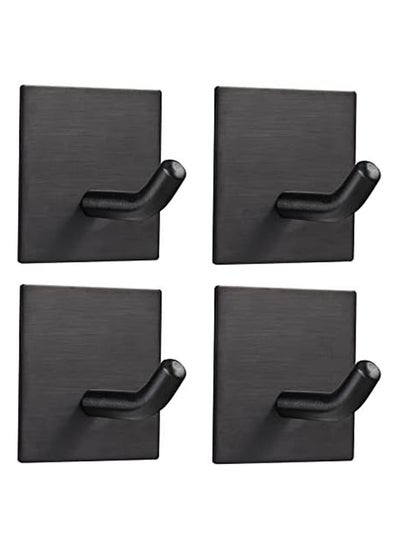 Buy Adhesive Hooks Heavy Duty Wall Hooks Towel Hooks Stainless Steel Adhesive Coat Hooks Self Adhesive Holders for Bathroom Door Hanging Clothes Robes Bags in Saudi Arabia