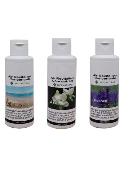 Buy 120ml essential oil, Pure and Natural Essential Oils for humidifier, air freshener, essential oil diffuser, ideal for improving the air quality of the whole environment (3 Pcs) in UAE