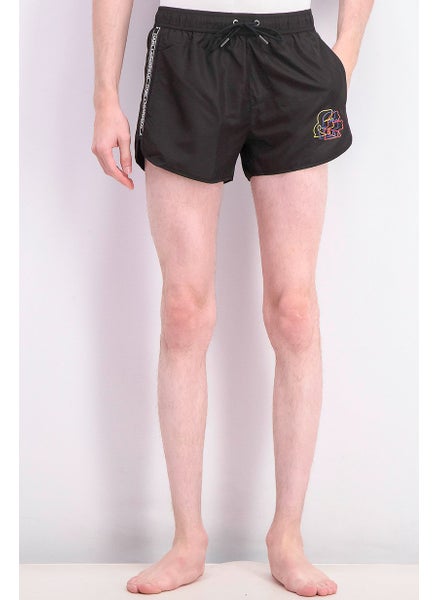 اشتري Men Multicolor Face Board Short, Black في السعودية