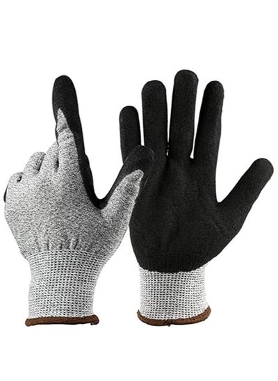 Buy Cut Resistant Work Gloves, Level 5 Safety Protective Gloves Ambidextrous, Food Grade, For Garden, Fishing, Warehouse, Wood Cutting, Construction, Welder, Repairman in UAE