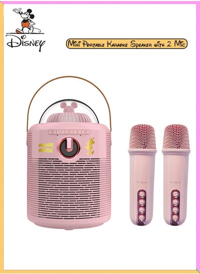 اشتري Disney Mickey Mouse Microphone Bluetooth Speaker Large Volume Karaoke Audio Household Outdoor Large Capacity Subwoofer with 2 Intelligent Microphone في السعودية