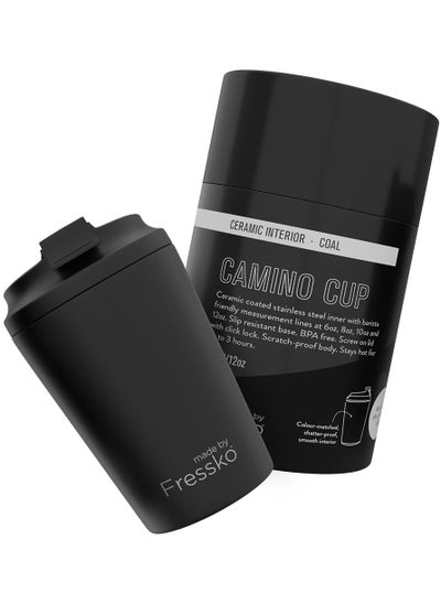 Buy Coal Ceramic Interior Reusable Cup 12oz in Saudi Arabia