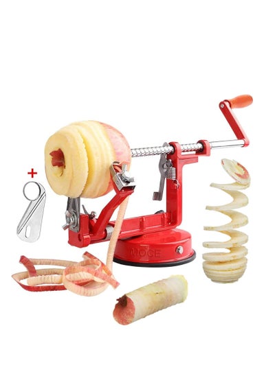 اشتري Apple Peelers 3 In 1 Stainless Steel Apple Peelers Corer Slicer with Suction Base Spiral Multicolor Peelers Slicer Stainless Steel Hand-cranking Apple Peeler Slicer Peeler في الامارات