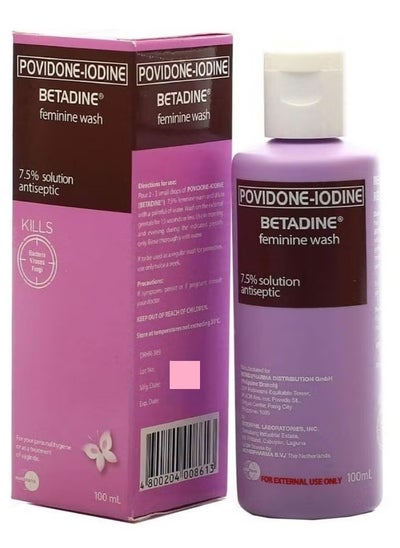 اشتري Betadine Povidone-Iodine Antiseptic Feminine Wash - 100ml في الامارات