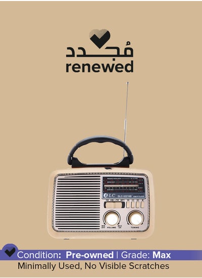 Buy Renewed - Bluetooth Portable Radio 32216B Brown/Gold/Black in Saudi Arabia