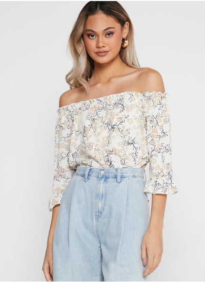 Buy Printed Off-Shoulder Top in Saudi Arabia