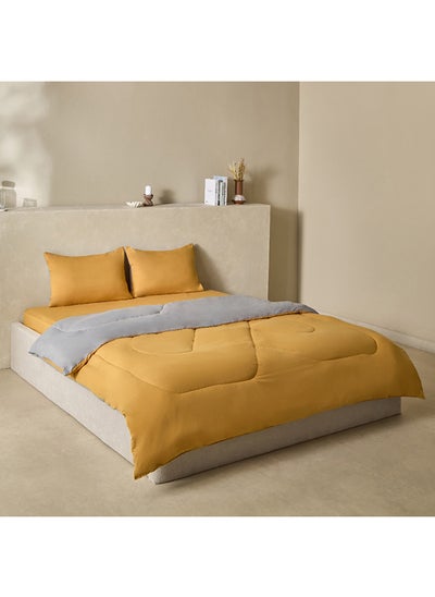 Buy Derby 3-Piece Reversible Microfiber King Comforter Set 220 x 240 cm in UAE