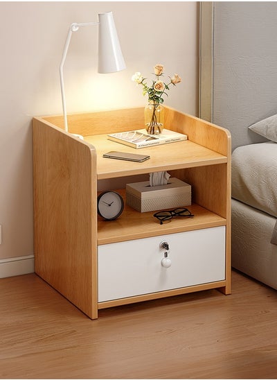 Buy Wooden Side Table Nightstand And Coffee Table Storage Space Saving Storage Organizer Bedside Furniture For Bedroom Living Room Hallway in Saudi Arabia