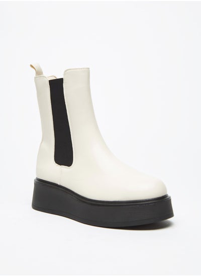 اشتري Solid Slip On High Shaft Boots With Pull Tabs By Shoexpress في السعودية