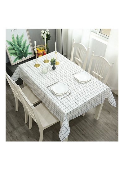 Buy Wipeable Tablecloth PVC Plastic Wipe Clean Waterproof Rectangular Table Cover Protector for Kitchen Picnic Outdoor Indoor in Saudi Arabia