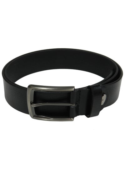 Buy GENUINE LEATHER 35MM FORMAL AND CASUAL BLACK BELT FOR MENS in UAE