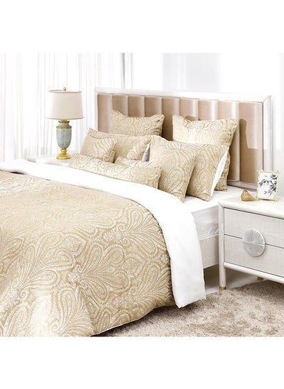 اشتري Marquis 9-Piece Comforter Set, Gold - 260x240 cm في الامارات