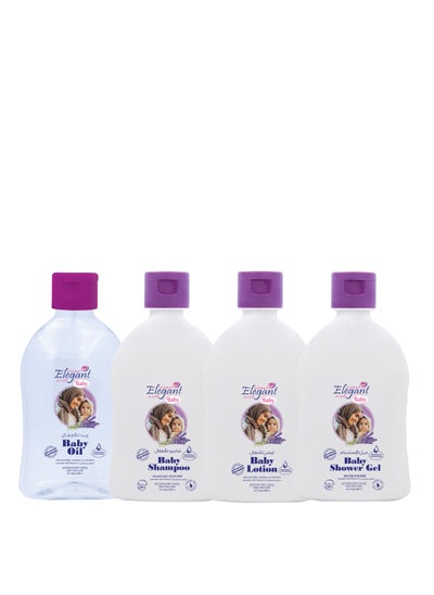 Buy Elegant Lavender Baby Gift Set 200ml  4 Piece Set in UAE