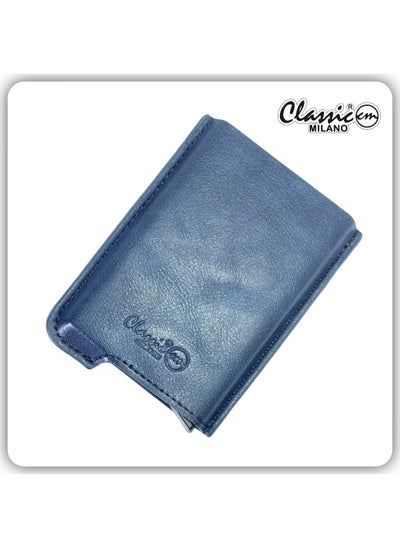 Buy Classic Milano Wallets for men Premium Quality PU Mens Wallet Cardholder Auto W-954# (Blue) by Milano Leather in UAE