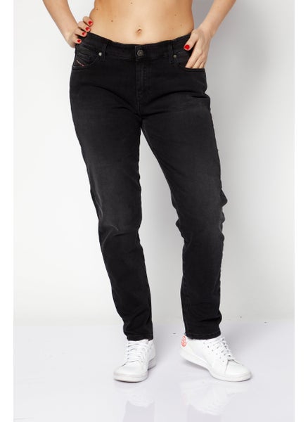 Buy Women Slandy Super Skinny Fit Plain Stretchable Denim Jeans, Black in Saudi Arabia