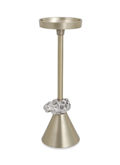 Buy Masha Candle Holder, Gold - 10x37 cm in UAE