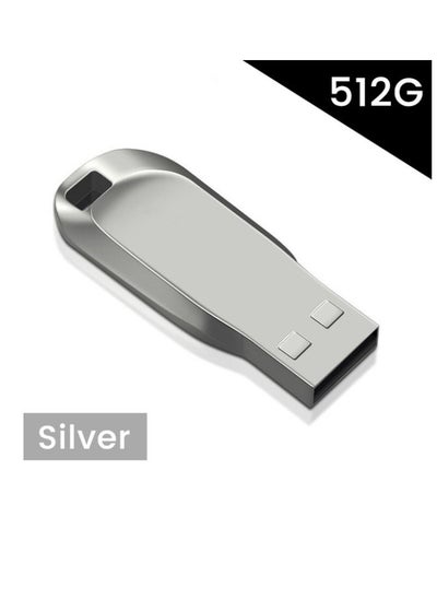 اشتري 512GB USB 3.0 High speed Flash Metal Pen Drive Waterproof Silver في الامارات