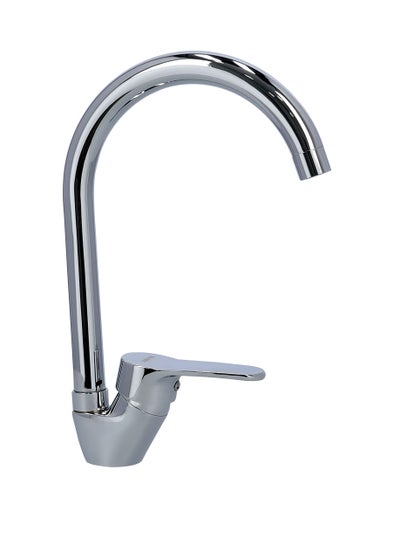 Buy Geepas Single Lever Sink Mixer Chrome Plated Sink Mixer With Solid Metal Lever Handle in UAE