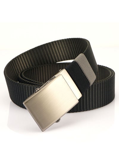 Buy 2022 Dual-Tone Thick Nylon Belt for Men 3.5CMBlack/dark gray Black/dark gray in Saudi Arabia