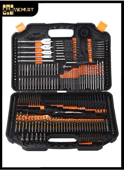 Buy Drill Bit Set, 246-Pieces Drill Bits Set for Wood Metal Cement Drilling and Screw Driving, Full Combo Kit Assorted in Plastic Carrying Case in Saudi Arabia