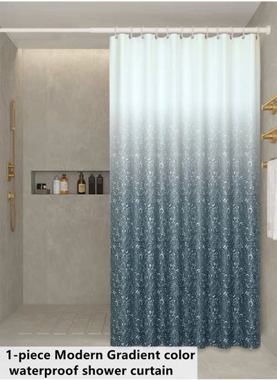 اشتري 1-Piece Modern Gradient Color Waterproof Shower Curtain Multicolor 180 x 180 Centimeter في الامارات