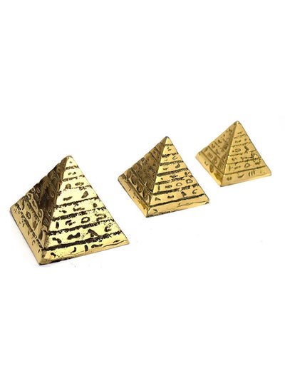 Buy immatgar pharaonic pyramids from copper Statue ancient Egyptian souvenirs gifts for women and men Home Décor Sculpture Pharaohs art (Brass - 5.5 CM) in Egypt