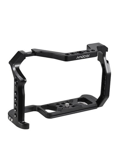 اشتري Andoer Camera Cage Aluminum Alloy Camera Video Cage with Dual Cold Shoe Mount Numerous 1/4 Inch & 3/8 Inch Threads Replacement for Canon R5/R6/R6 II في الامارات