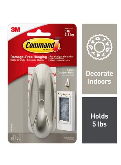 Buy Command Designer Large Hook - Decorative, Damage-Free, Strong Hold, Reusable, Easy Removal in UAE