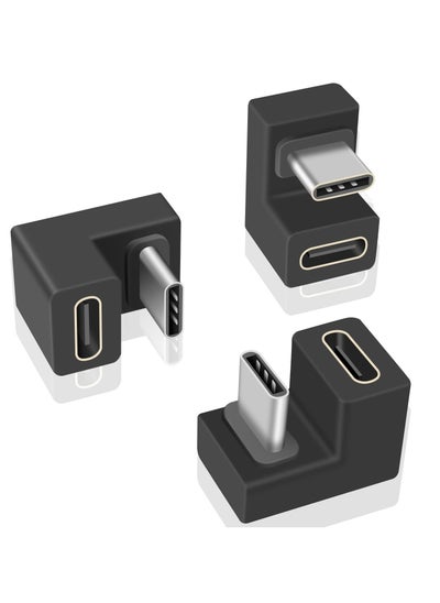 اشتري محول USB C على شكل حرف U، (3Pack) محول USB C 180 درجة، محول تمديد USB C إلى USB C بسرعة 10 جيجابت في الثانية (النوع C 3.1 الجيل 2) للهاتف المحمول واللاب توب في السعودية