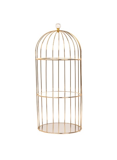 اشتري Metal Cage Stand with 3 Mirror Layers - Elegant Display Stand for Home & Events في الامارات