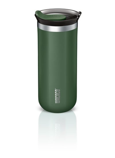 Buy Octaroma GRANDE Vacuum Insulated Mug (435ml) - Double Wall Stainless Steel Coffee Travel Tumbler w/ Leakproof Drinking Lid, Reusable, Washable, BPA-Free, Hot & Cold - Green in UAE