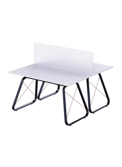 اشتري Ultimate GT-010 Carbon Fiber PVC & MDF Gaming Table - Premium White (Set of 2) في الامارات