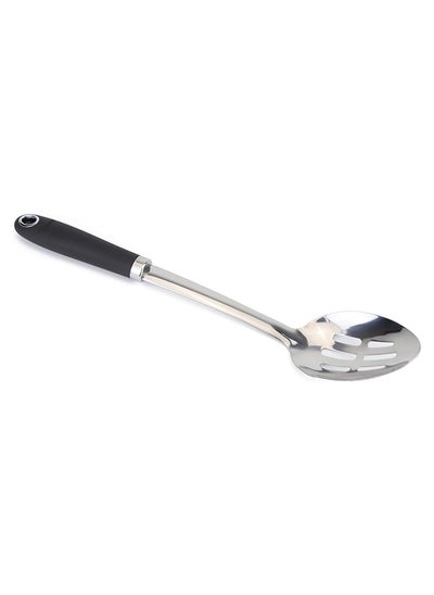 Buy Home Pro Slotted Spoon With Handle Silver/Black in UAE