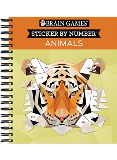 Buy Brain Games Sticker By Number Animals 2 Books In 1 42 Images To Sticker in UAE