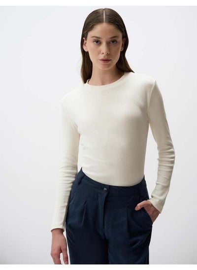 Buy Crew Neck Slim Fit Basic Knitted Blouse in Egypt