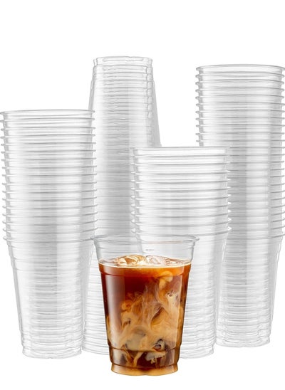 Buy 50 Count 16 Ounce Crystal Clear Cups for Iced Coffee Cold Drinks Slush Smoothy's Slurpee Party's Plastic Disposable Cups in Egypt