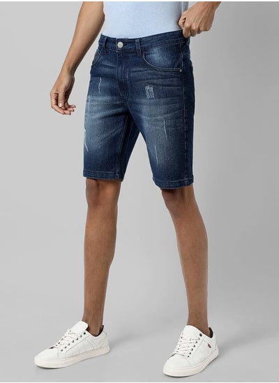 اشتري Light Distressed Denim Shorts with Pockets في السعودية