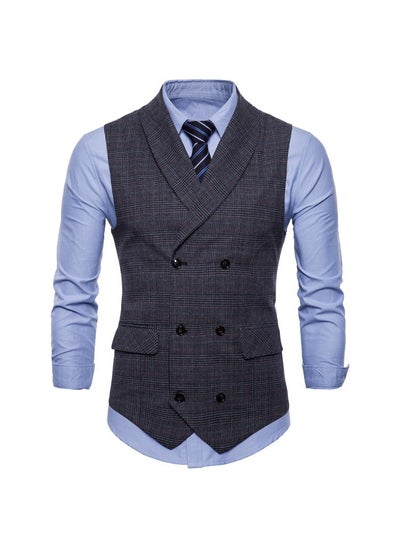 Buy Mens Slim Fit Fashion Vest for Casual WearDark gray Dark gray in UAE