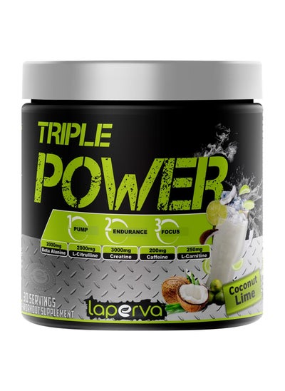 Buy Laperva Triple Power Pre-Workout Coconut and Lime 30 Servings-300gm in UAE