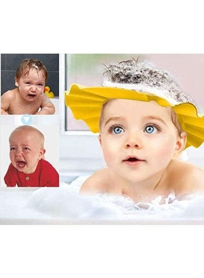 Buy Baby Protective Shower Cap, Baby Shower Shield, To Prevent Shampoo During Bathing And Washing The Head, Protective When Bathing Shampoo For Children's Safety In The Bathroom (Yellow) in Egypt