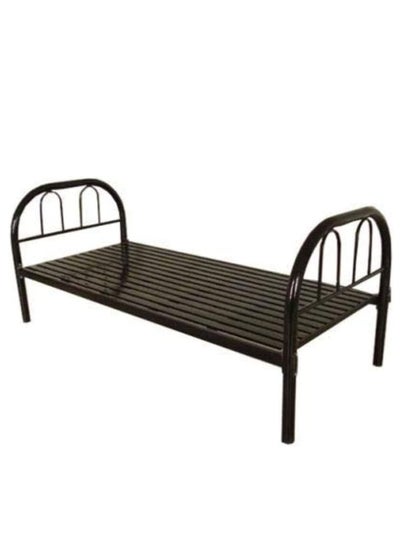 Buy Galaxy Design Single Steel Bed - Black - 190 x 90 x 75 cm - GDF-131BK in UAE