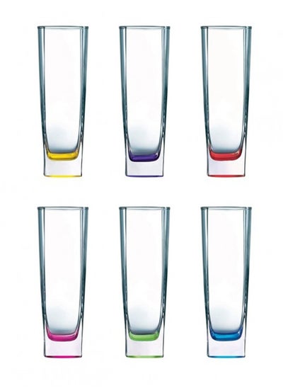 Buy A set of 6 pieces of colored glass, size 33 cl, made in the UAE in Egypt